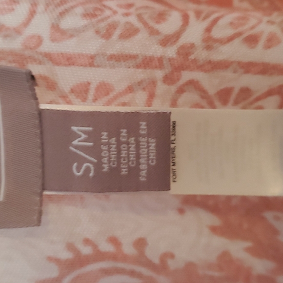 Chico's Paisley Romance Long & Lean Ruana Wrap size S/M - Picture 4 of 5